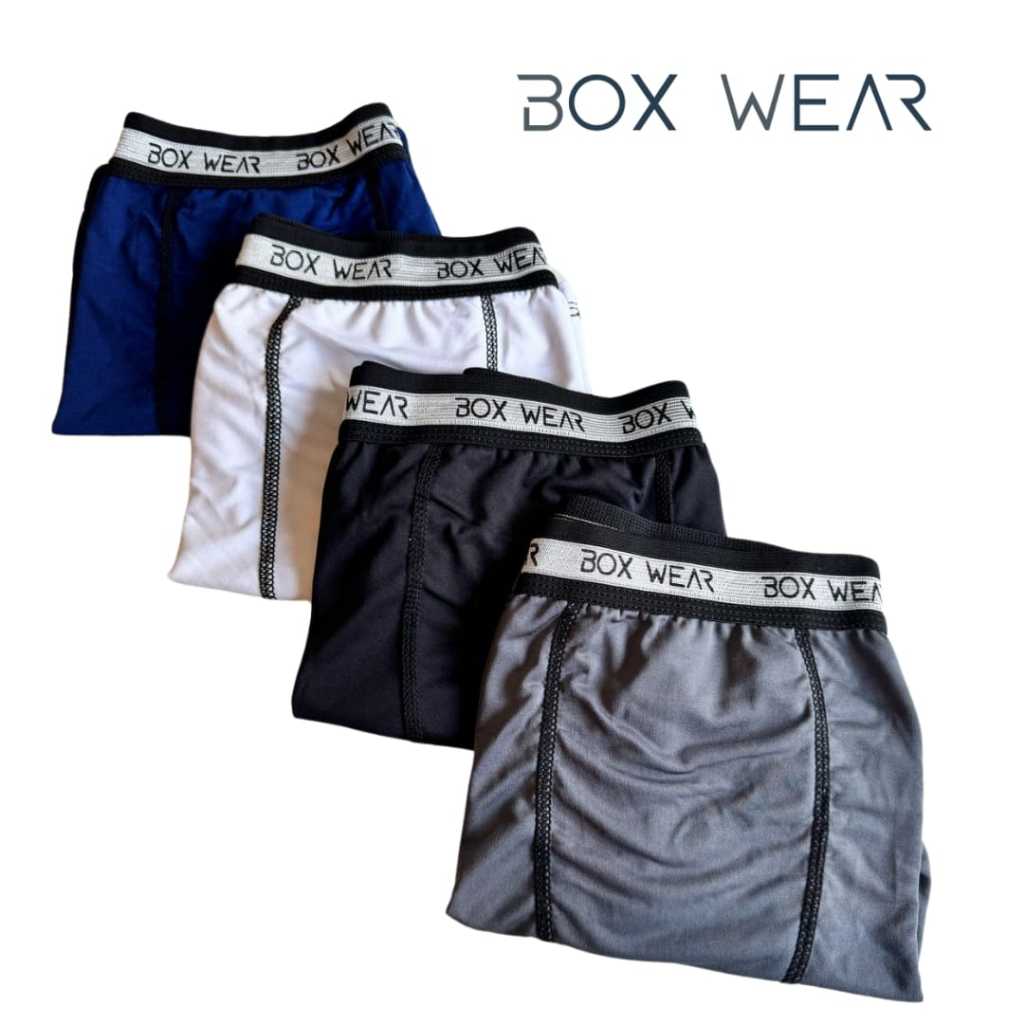Kit 5 Cueca Boxer Masculina Peças Microfibra Cueca Box Sem Costura Adulto Envio Imediato