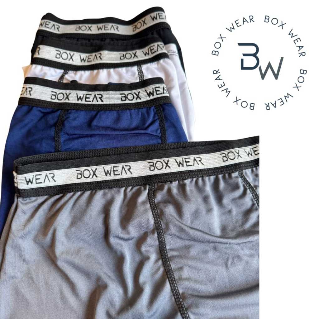 Cuecas Boxer Kit 3 Microfibra Cueca Box Sem Costura Box Wear Masculino Adulto