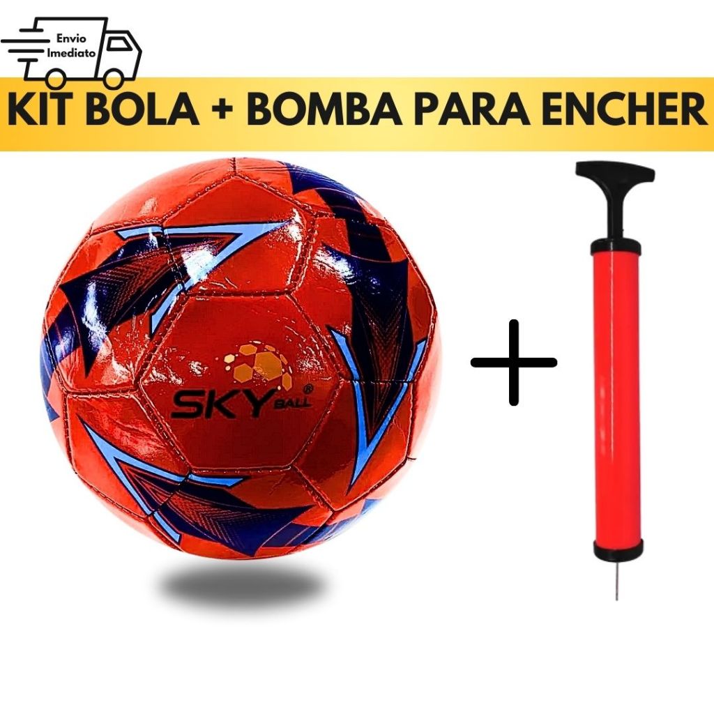 Bola De Futebol Infantil Numero 5 Mais Bomba De Encher De Campo Parques Paria Rua Brincadeira De Criança