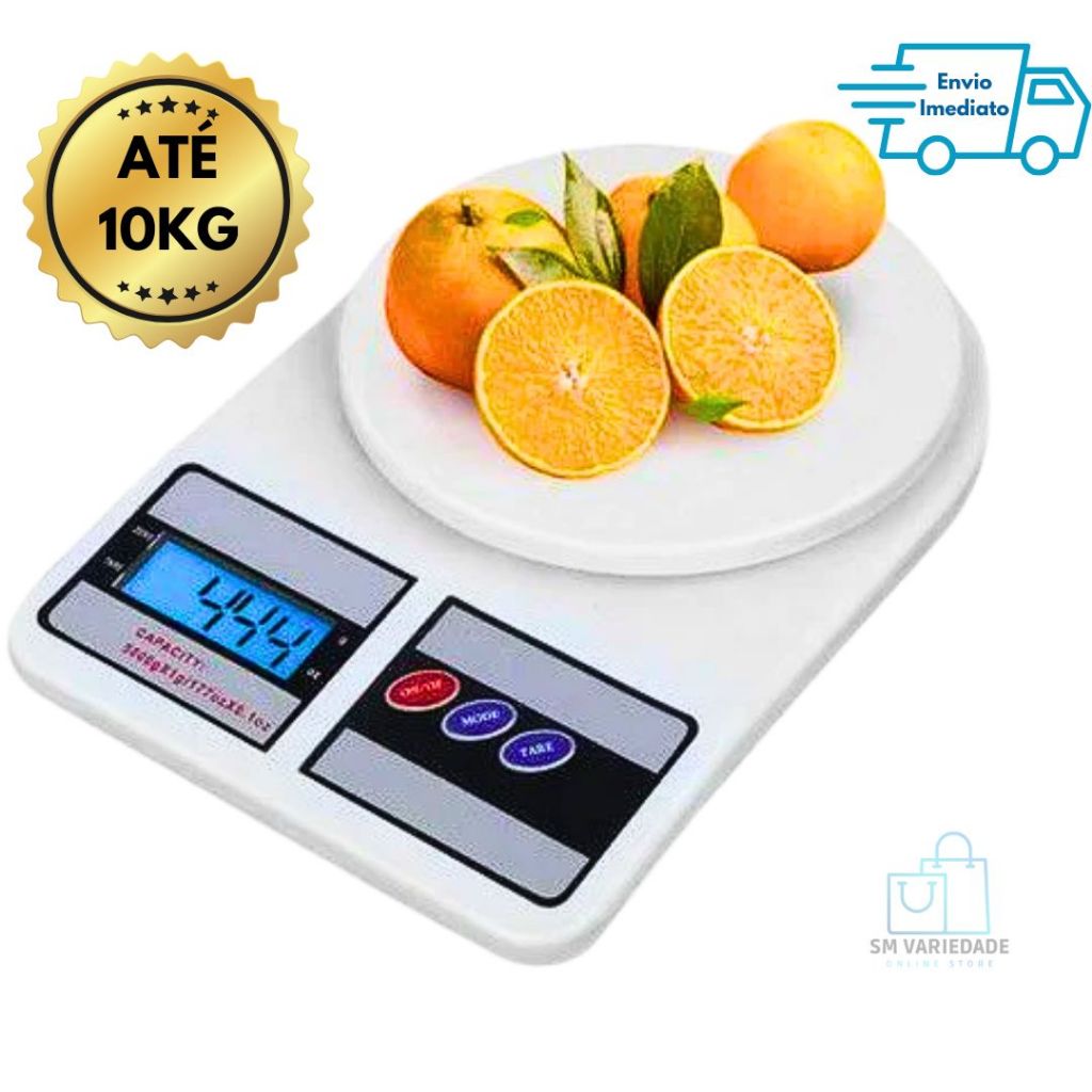 Balança Digital Para Pesagem De Alimentos Frutas Com Visor De Led Em Casa Resistente Promoção
