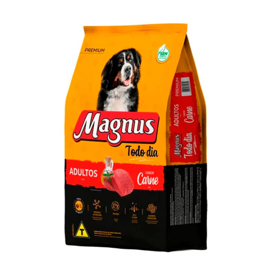 Ração Magnus Todo Dia Cães Adultos Carne 15kg - Pets