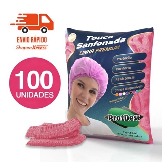 Touca Descartável TNT  Rosa com Anvisa Bebe pink Claro em Oferta na Shopee