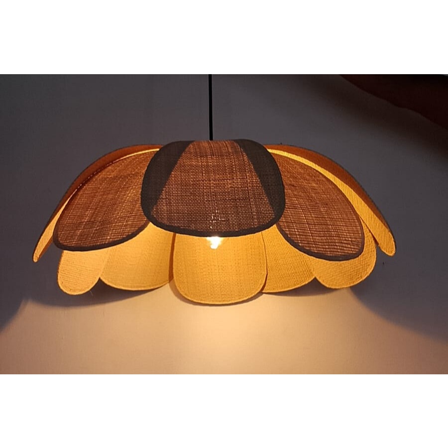 Luminária Pendente de Fibra de Buriti Natural Artesanal | Lustre Decorativo Sustentável – Casa Taika