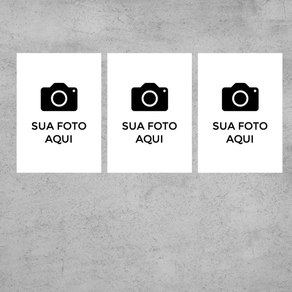 Kit 3 Quadros Quadrinhos personalizados sua Foto Placa decorativa decoração Quarto sala em Oferta na Shopee