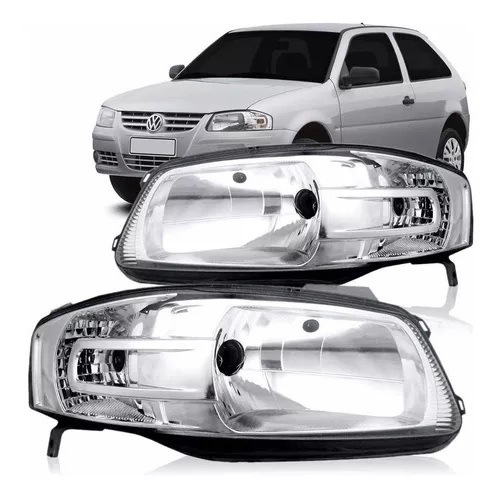 FAROL GOL G4 GOL PARATI SAVEIRO GIV 06/12 MASCARA CROMADA LEIA A DESCRIÇÃO LENTE ACRILICO