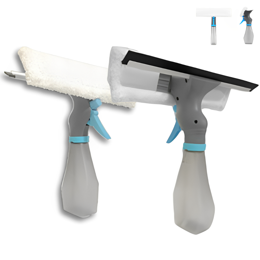 Mop Spray Lava E Seca Vidro Limpeza Com Reservatório Pano De Microfibra 3 em 1 Multiuso em Oferta na Shopee