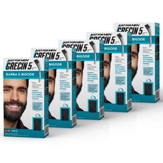 Kit 5x unidades Grecin 5 Color Gel TIntura Tonalizante Barba e Bigode Preto M-110 - Cobre os fios grisalhos em 5 minutos em Oferta na Shopee