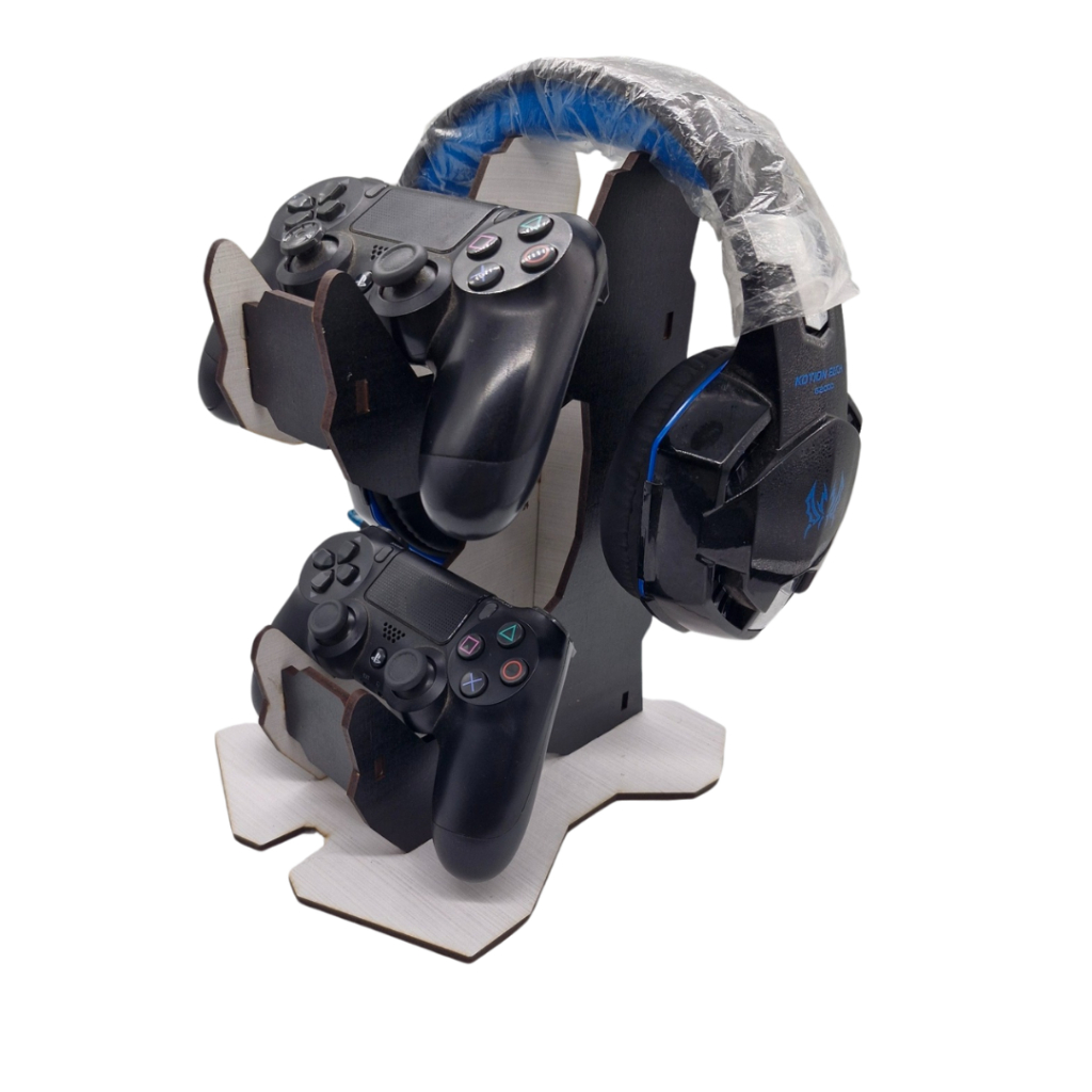 Suporte de Controle e fone para Vídeogame Xbox xbox one e PS4 PS5 Madeira de Alta Qualidade