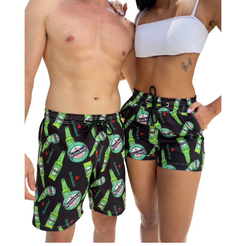 Kit Casal, Short Kit-Casal Bermuda Casal, Shorts Tactel com Elastano, Shorts Praia, Shorts Academia, Bermuda Academia em Oferta na Shopee