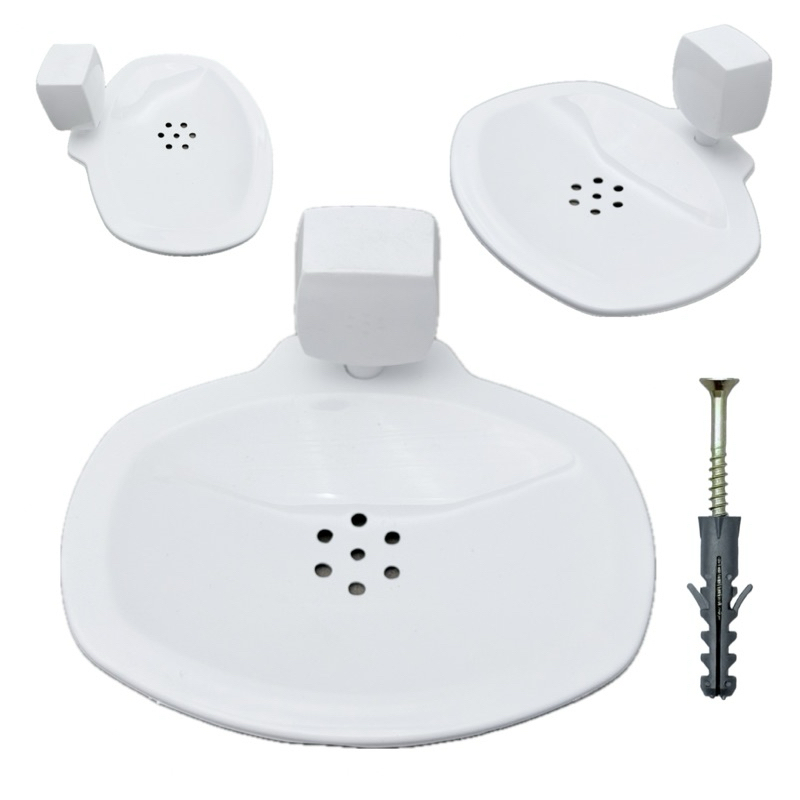 Saboneteira Organizador de Banheiro Lavabo Banho Branco ou Transparente Porta Sabonete