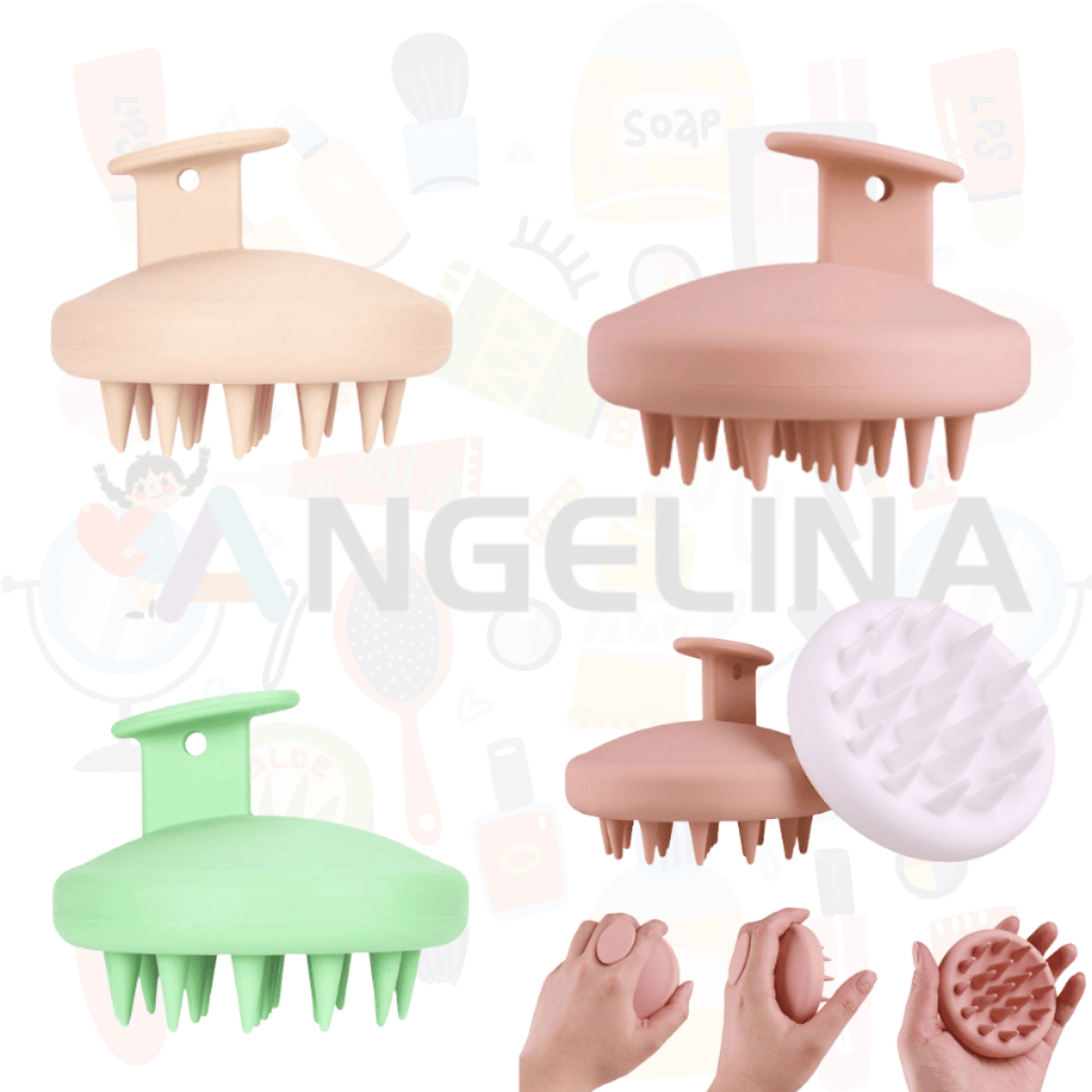 Escova de silicone para shampoo, massagem no couro cabeludo, escova corporal, lavagem do cabelo, banho, chuveiro