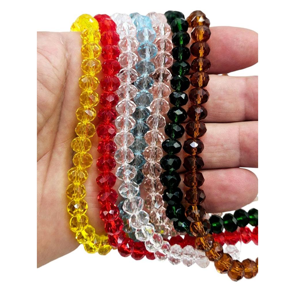 Fio de Cristal Facetado 08 mm Para Guias Aprox. 66 peças - em Oferta na Shopee