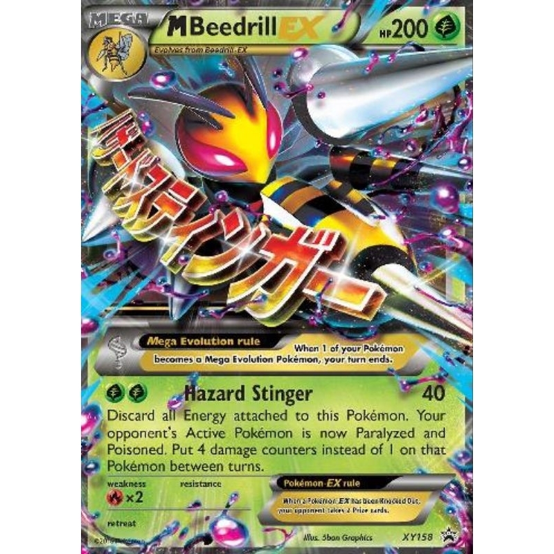 Carta Pokémon Mega Beedrill EX Original Copag
