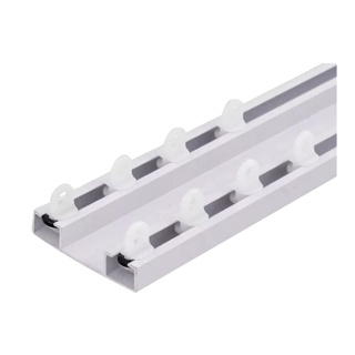 kit Trilho Suíço Duplo Max Cortina Branco e Preto Kit Cortineiro Varão 1,5/2/3/4/5/6 Metros - Cortina onda perfeita em Oferta na Shopee