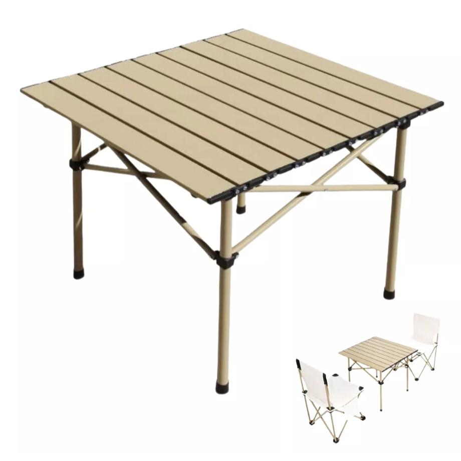 Mesa Dobrável Portátil De Alumínio 53X50cm Camping Praia Churrasco Acampamento Desmontável