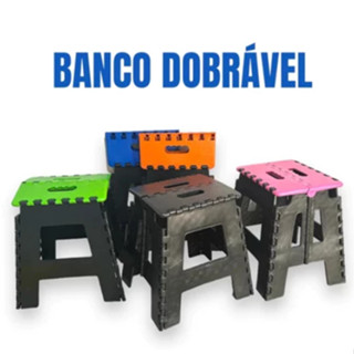 Banquinho Banqueta Dobrável De Plástico Até 100 Kg Resistente Para Viagem em Oferta na Shopee
