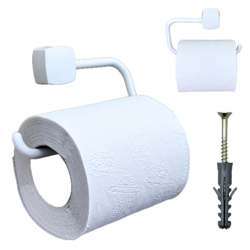 Suporte Papel Higienico Parede Tradicional Branco ou Cromado em Oferta na Shopee