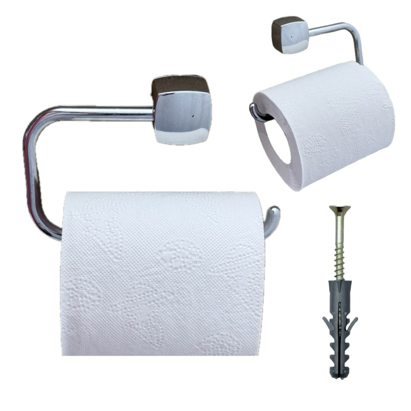 Porta Papel Higiênico Parede Tradicional Cromado ou Branco em Oferta na Shopee