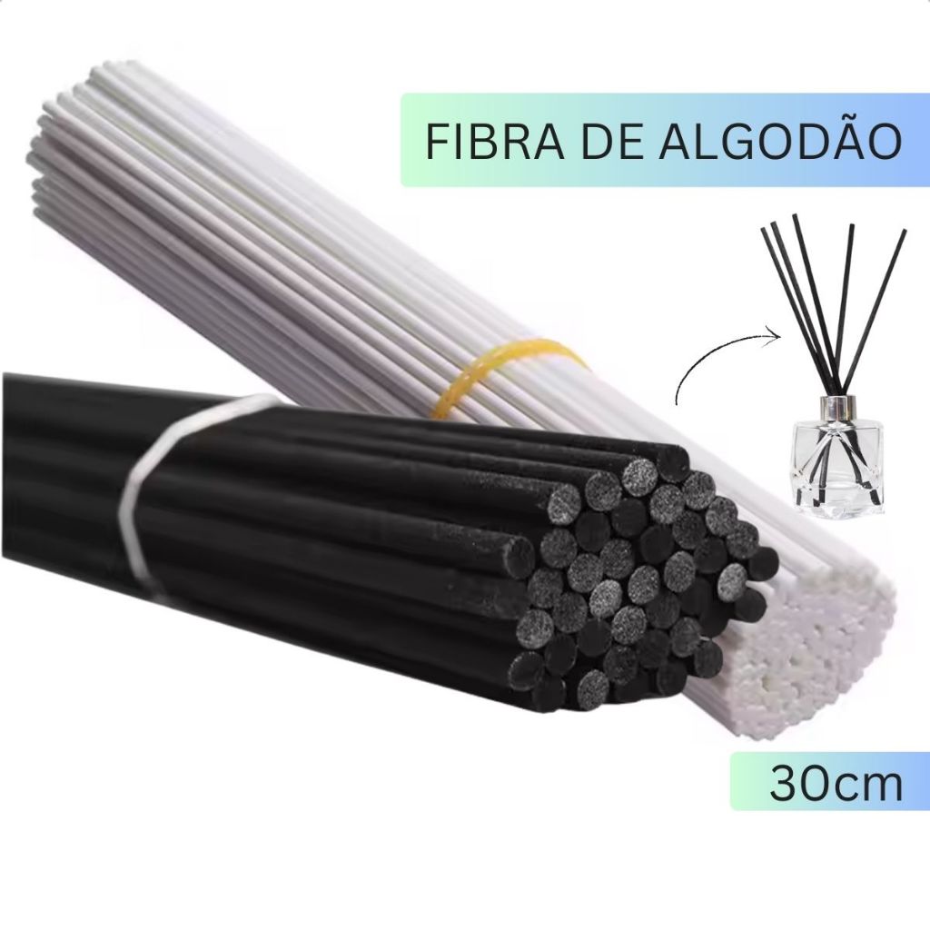 Kit Varetas para Difusor Aromatizador Fibra 3mm x 30cm em Oferta na Shopee