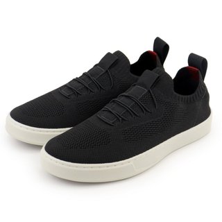 Tênis knit Casual Sport Tênis Meia Confortável E Moderno Sapatênis Masculino Social Cor Preto