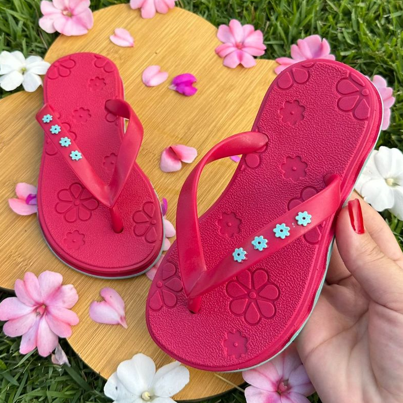 Chinelo Infantil Sandália Menina Feminina Modinha Maria Flor Macia Solado Antiderrapante e Seguro em Oferta na Shopee
