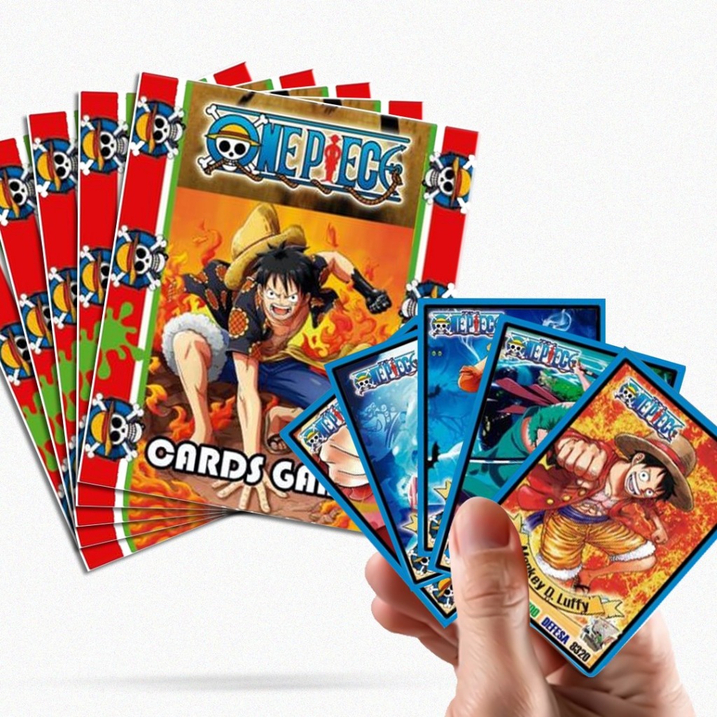 200 Cards cartinha Figurinhas One Piece - 50 Pacotes atacado bater bafo