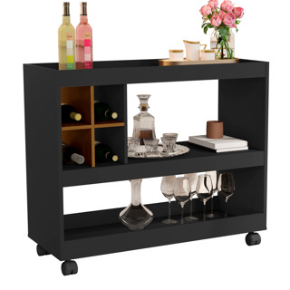 Aparador Buffet Cantinho Do Café Com Adega E Rodízios Estilo Industrial Para Sala Cozinha Recepção em Oferta na Shopee