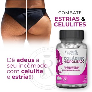 Colágeno Hidrolisado 500mg - 60 Cápsulas - Flacidez, Estrias, Celulite - Pele, Cabelo e Unhas em Oferta na Shopee