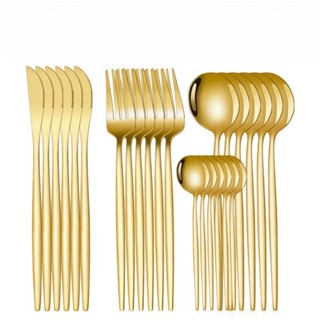 30Peças Cozinha DoméSticos Conjunto De Talheres De AçO InoxidáVel Faca De Bife Garfo De Café Colher De em Oferta na Shopee