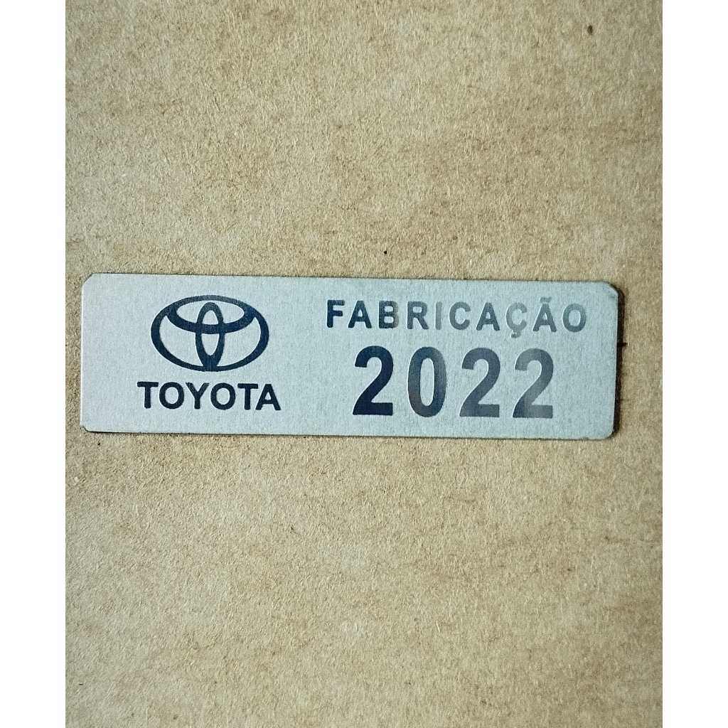 Plaqueta De Ano Fabricação Etiqueta Todas as marcas e datas — imagem 2 de 2