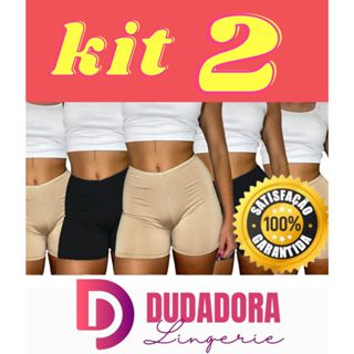 Kit 2 Short Bermuda Anágua Liso Segunda Pele Feminina conforto pra usar com saia e vestido não marca em Oferta na Shopee