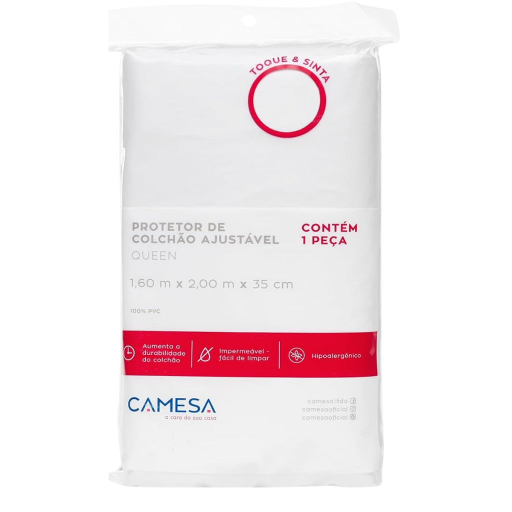 Protetor De Colchão Impermeável Solteiro Casal Queen King PVC Capa Cama Box Camesa