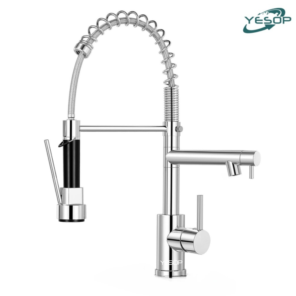 Torneira Pia Cozinha Gourmet Luxo Misturador Monocomando Cromada Aço Inox Quente E Frio Ye...