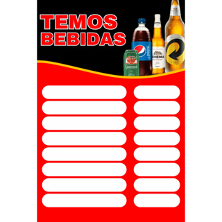 Banner Temos Bebidas Escrita Chamativa em Oferta na Shopee