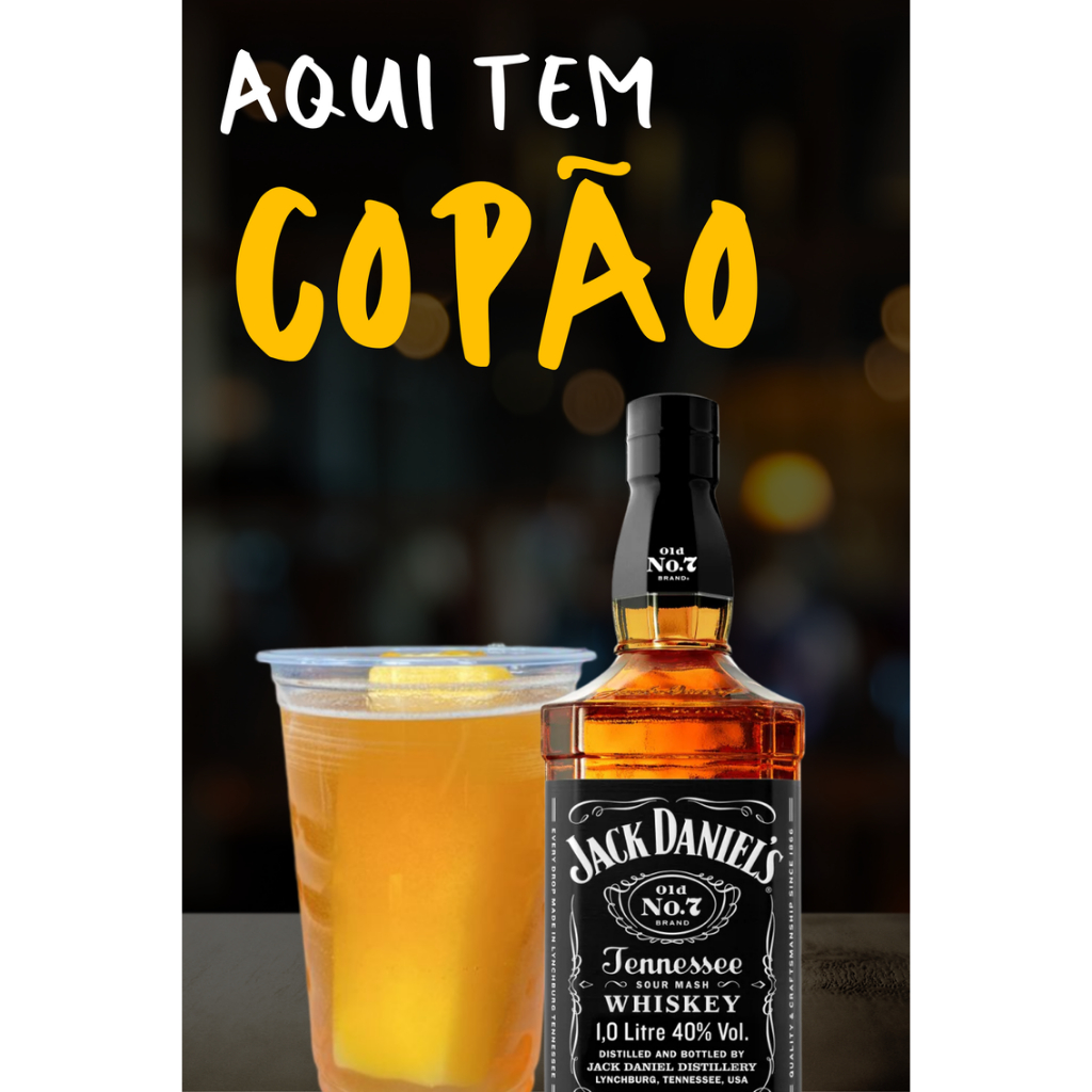 Banner Aqui Tem Copão Escrita Chamativa
