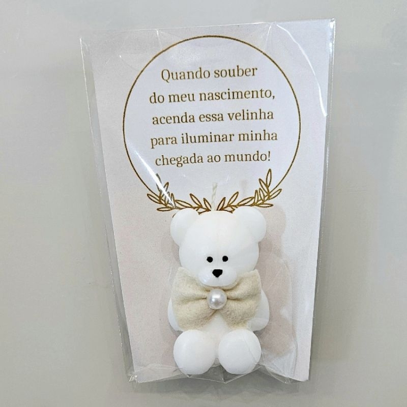 30 Lembrancinhas para Chá de Bebê/Chá Revelação Velinhas em formato de Ursinhos em Oferta na Shopee