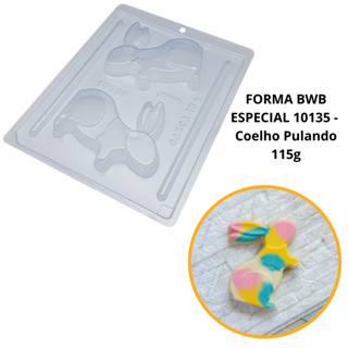 1 ~ 4 Forma BWB Com Silicone (3 partes) Para Chocolate Cód.10135 - Coelho Pulando 115g. Páscoa em Oferta na Shopee
