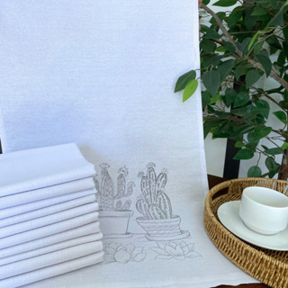 Kit 10 Panos de Prato Riscado  70x45cm Para Cozinha Artesanato Pintura 100% Algodão Engomatextil em Oferta na Shopee