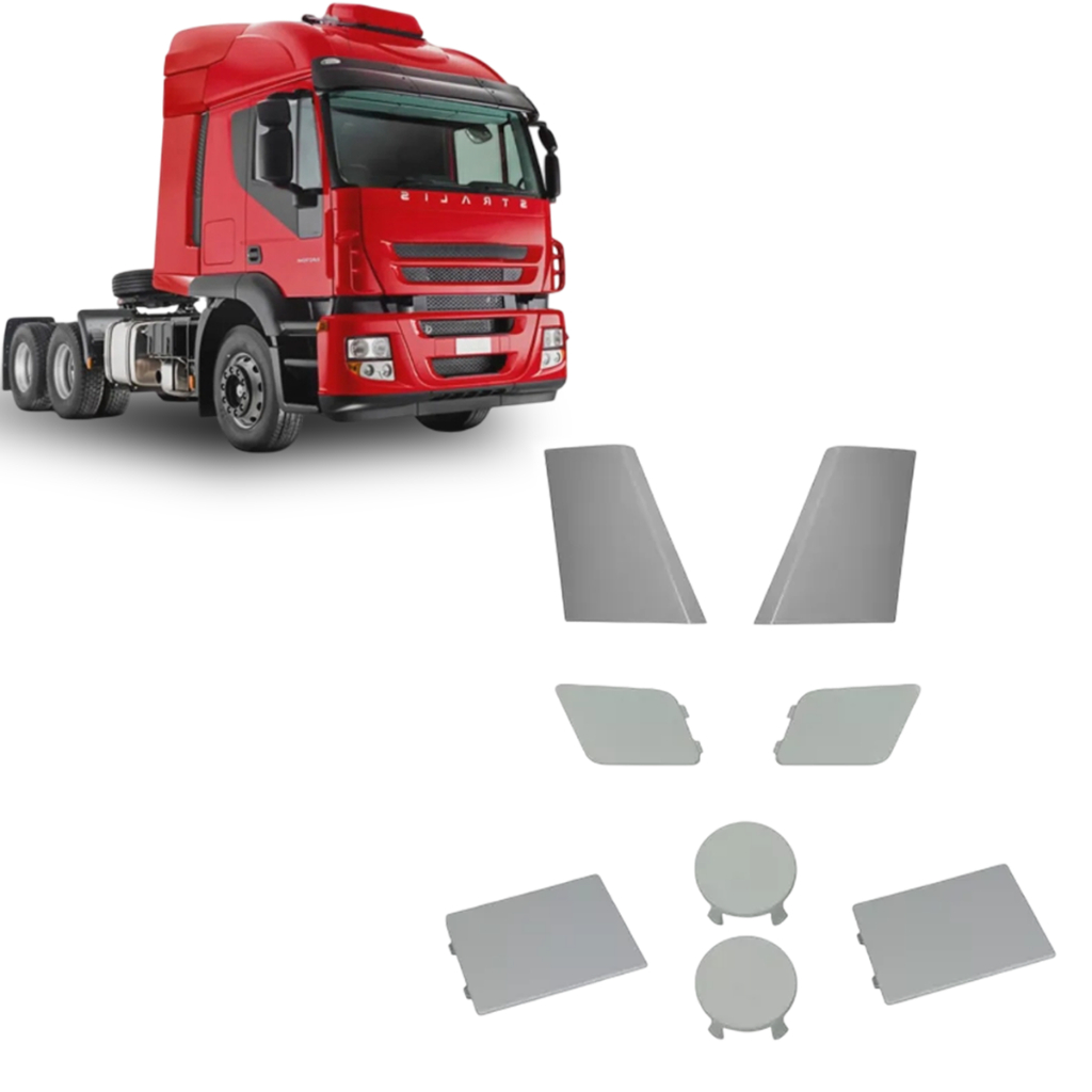 Jogo 8 Tampas Para-choque Compatível Iveco Stralis 2008 em diante em Oferta na Shopee