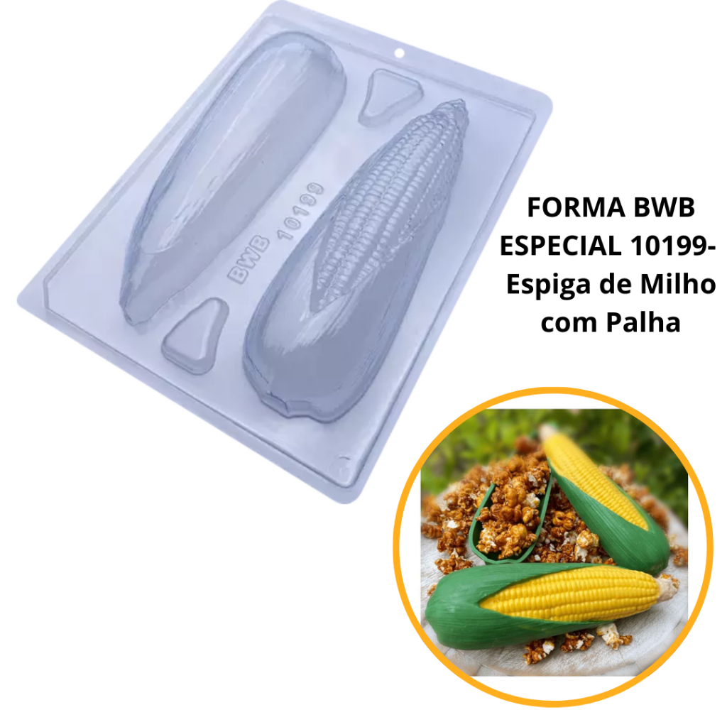 1~4 Forma bwb com silicone (3 partes) cod 10199 - Espiga de Milho com Palha festa junina em Oferta na Shopee