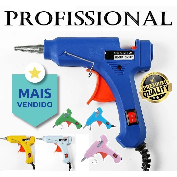 Pistola De Cola Quente 30w On Off bico fino BIVOLT em Oferta na Shopee