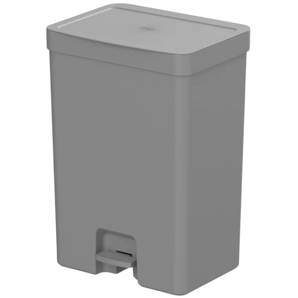 Lixeira Para Cozinha Banheiro Escritório Esconde Saco Com Pedal Linha Trium Cinza 30 Litros OU em Oferta na Shopee