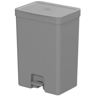 Lixeira Para Cozinha Banheiro Escritório Esconde Saco Com Pedal Linha Trium Cinza 30 Litros OU em Oferta na Shopee