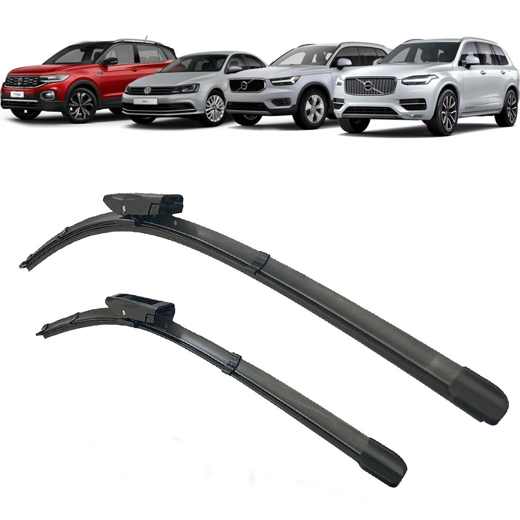 Par Palheta Limpador de Parabrisa Especifica 24/19 VW T-Cross Jetta Passat Variant Audi A4 A5 Q5 RS5 Volvo C40 XC40 XC90