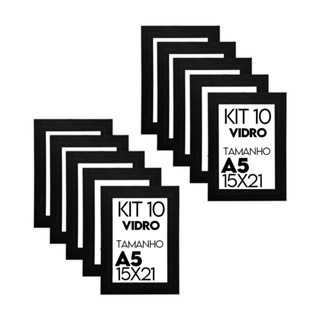 10 Porta Retrato Molduras Para Fotos 15x21cm A5 / Suporte/ Vidro em Oferta na Shopee