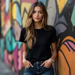 Camisa Feminina Básica Baby Look T-Shirt 100% Algodão Premium