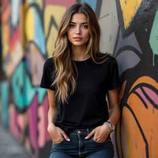 Camisa Feminina Básica Baby Look T-Shirt 100% Algodão Premium em Oferta na Shopee