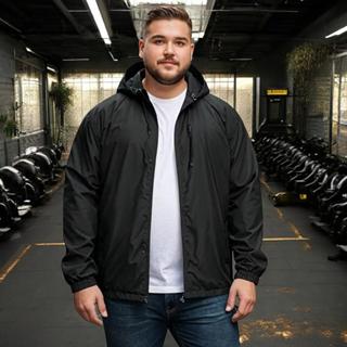Jaqueta Corta Vento Masculino Plus Size Impermeável Liso