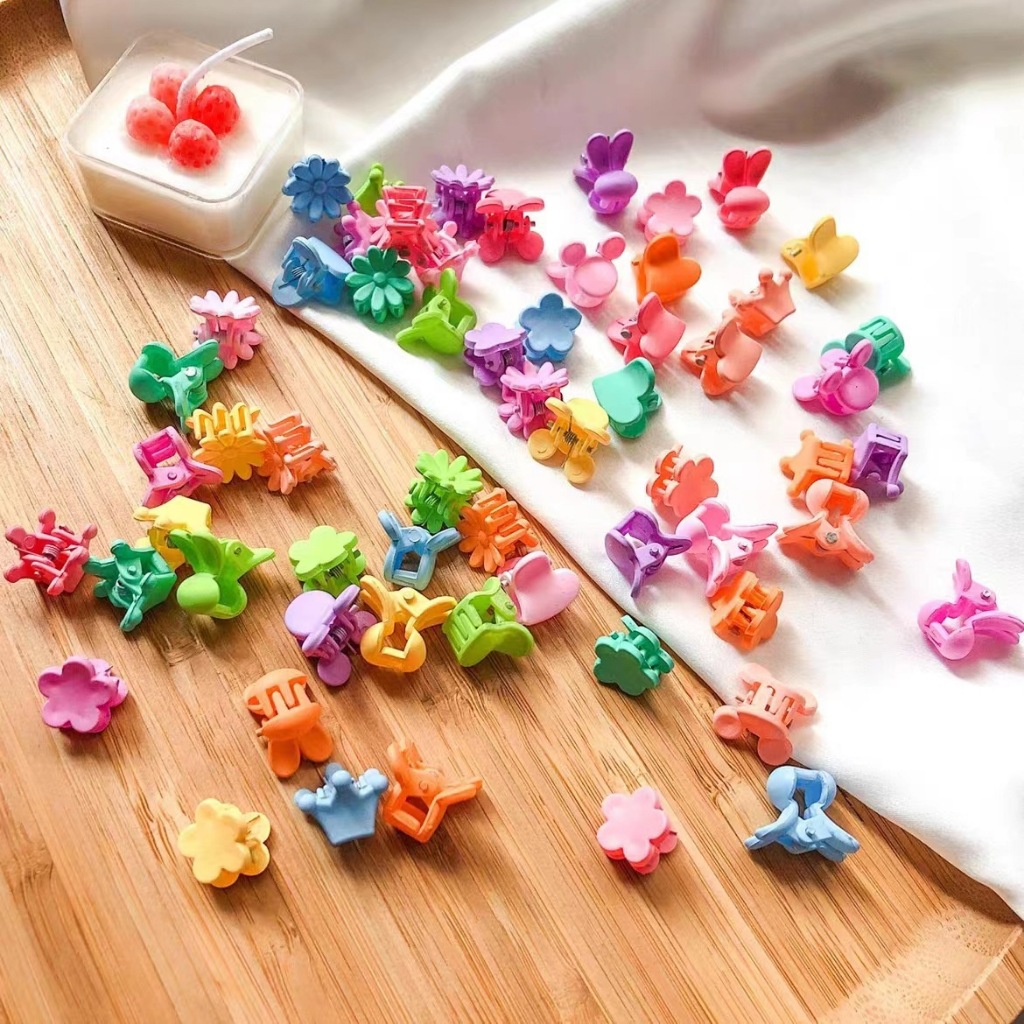 Kit 50/100/200 Mini piranha prendedor desenho para cabelo moda infantil