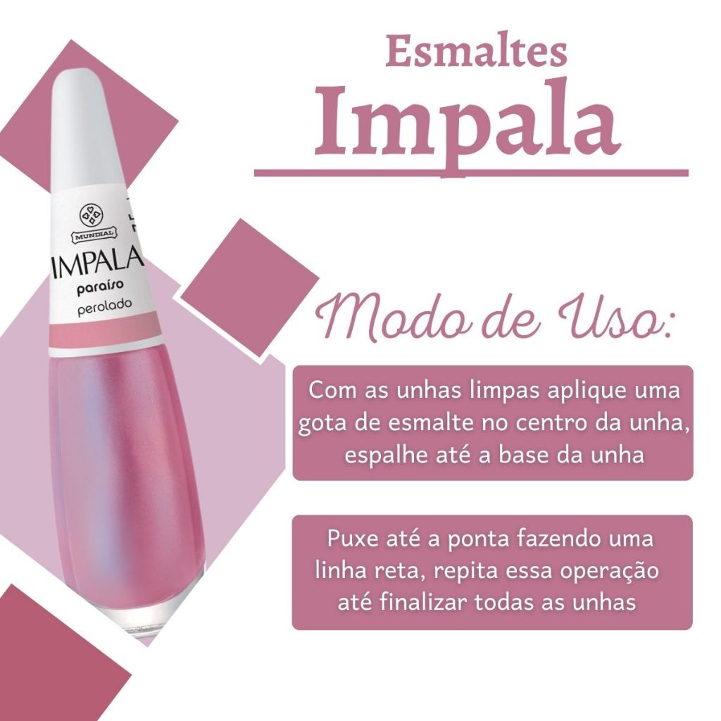 Kit 4 Esmaltes Impala Nude Tendência Perolado Clássicos Mais Vendidos